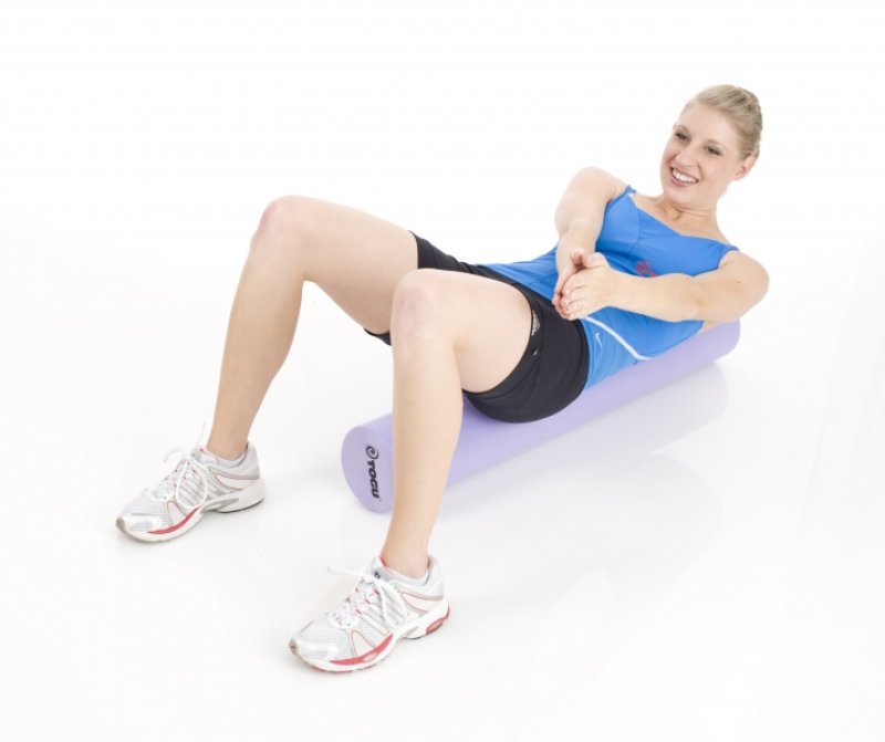 Pilates Foamroller Premium, purple, 90x15 cm