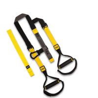 Commercial Suspension Trainer v.4 (rubber handles, locking carabiner, velcro foot cradles)