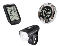 Bike computers, lights and accessories