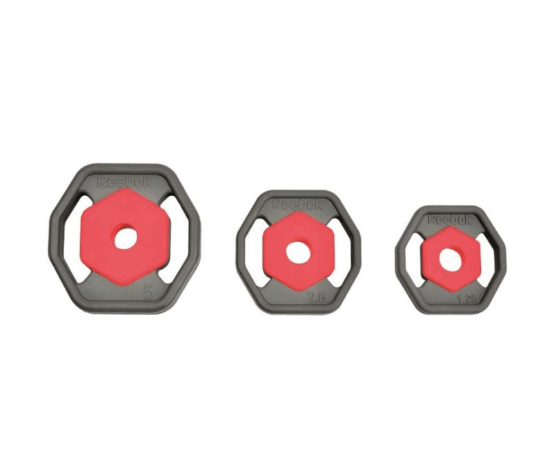 Reebok Studio Rep Set pairs of plates with grip, different weights