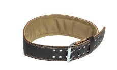 Harbinger 4" Padded Leather Belt, Black