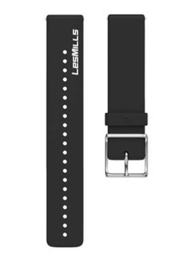 POLAR replacement wrist band 20mm, black, LesMills, M/L