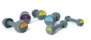 Rebok Studio Rubber Dumbbell, different weights