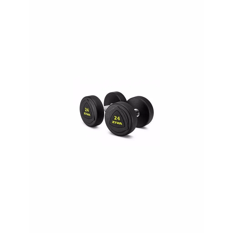 ZVO Solid Steel Rubber Dumbbells, pairs