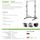 DHZ Fitness HOME Adjustable Weight Training Rack, frame pearlblack, green