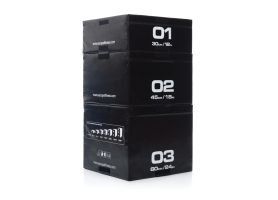 Set of 3 Black Plyoboxes