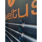Wall mounted bars rack 135.5x11.5x4.5 cm