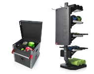 Accessories storage, racks