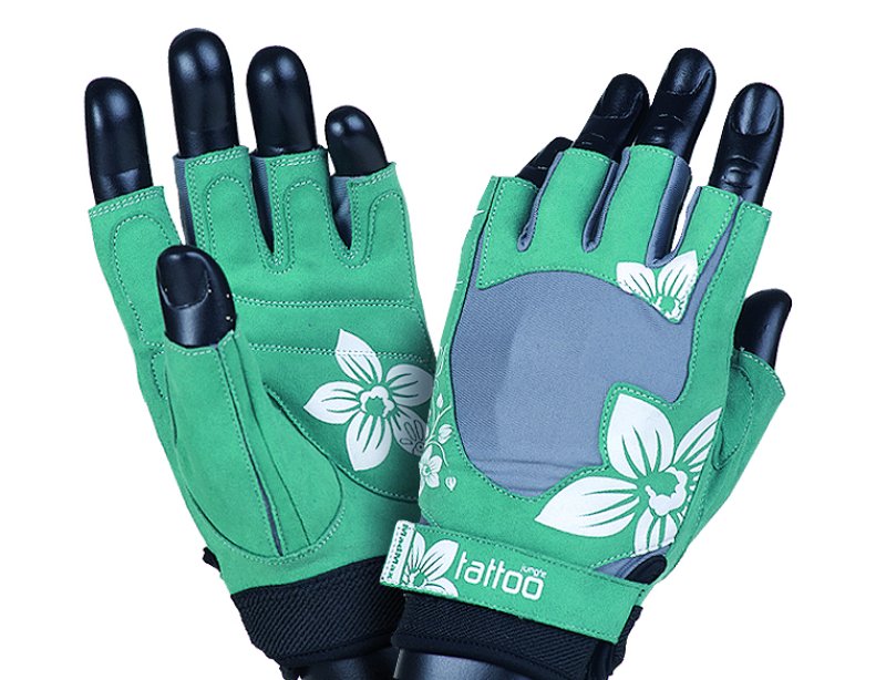 MADMAX Jungle Gloves for fitness, Women's, Green / Cream, L